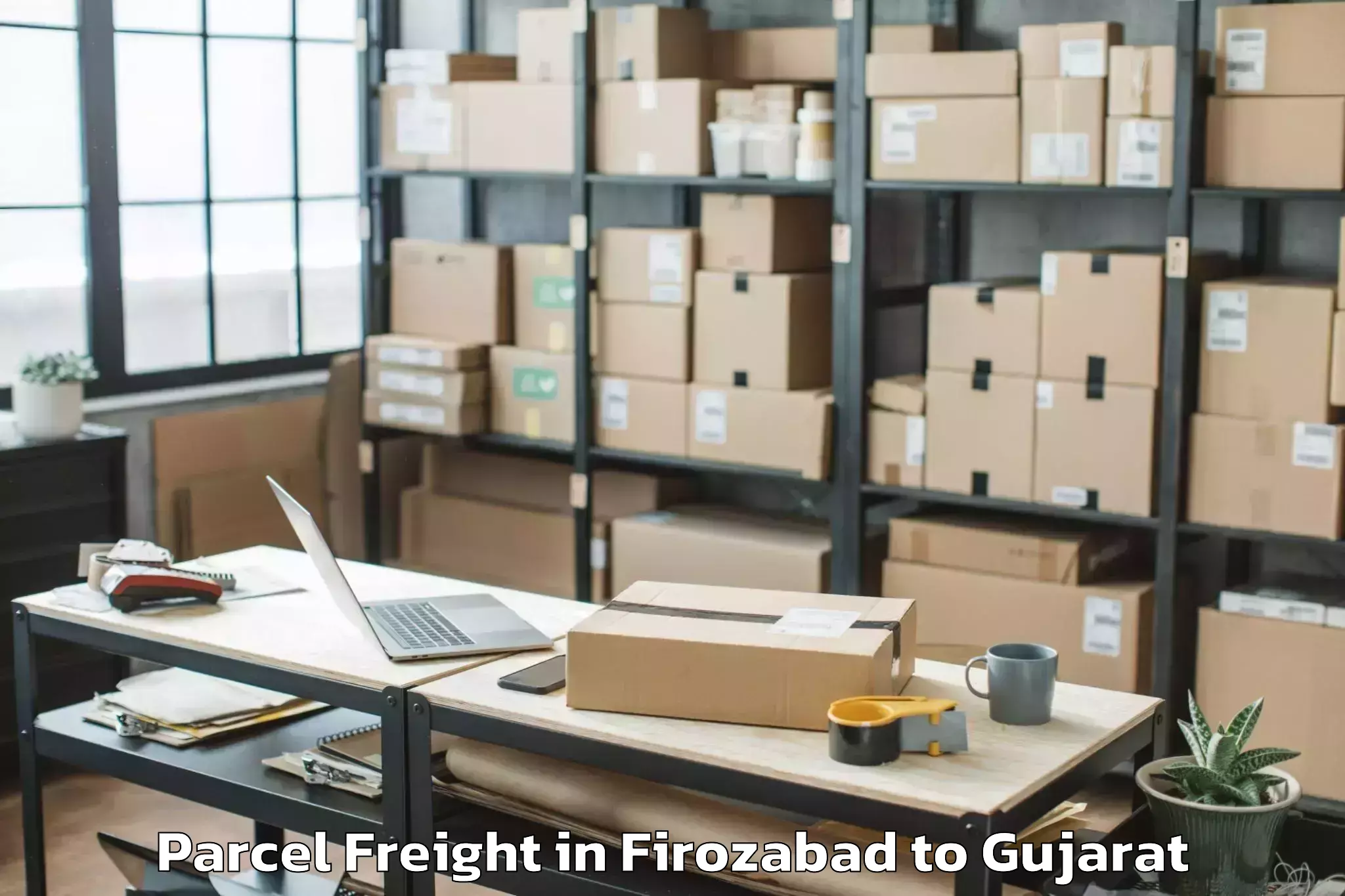 Efficient Firozabad to Kadi Sarva Vishwavidyalaya Gan Parcel Freight